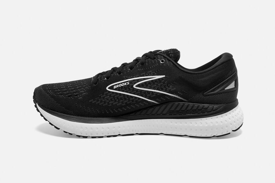 Glycerin GTS 19 Road Brooks Running Shoes NZ Womens - Black/White - QLAOWG-489